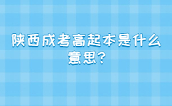 陕西成考高起本是什么意思