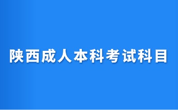 2024年陕西成人本科考试科目
