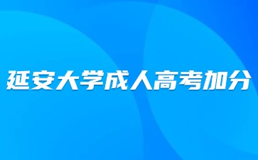 2024年延安大学成人高考考试有加分吗？