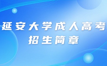 2024年延安大学成人高考招生简章